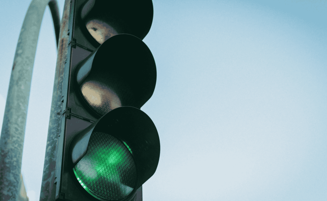 what should you do when you're approaching traffic lights that have red and amber showing together