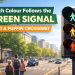 which colour follows the green signal at a puffin crossing