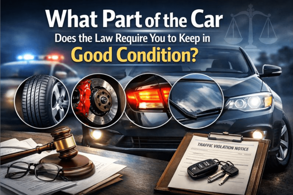 What part of the car does the law require you to keep in good condition