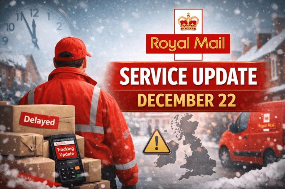 royal mail service update december 22