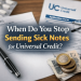 when do you stop sending sick notes universal credit