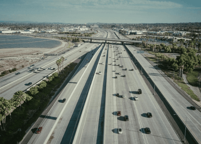 What would you expect to find at a contraflow system on a motorway