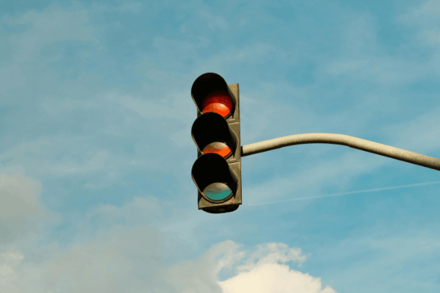 You're approaching traffic lights and the red light is showing. what signal will show next