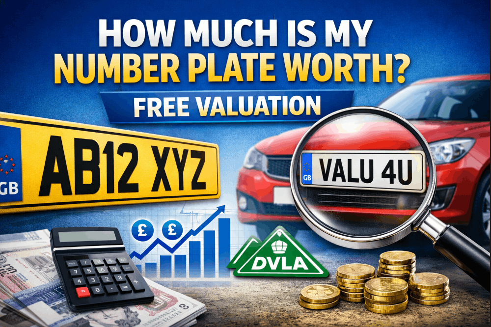 how much is my number plate worth free valuation DVLA