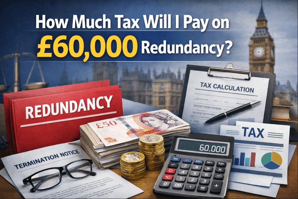 how much tax will i pay on 60,000 redundancy