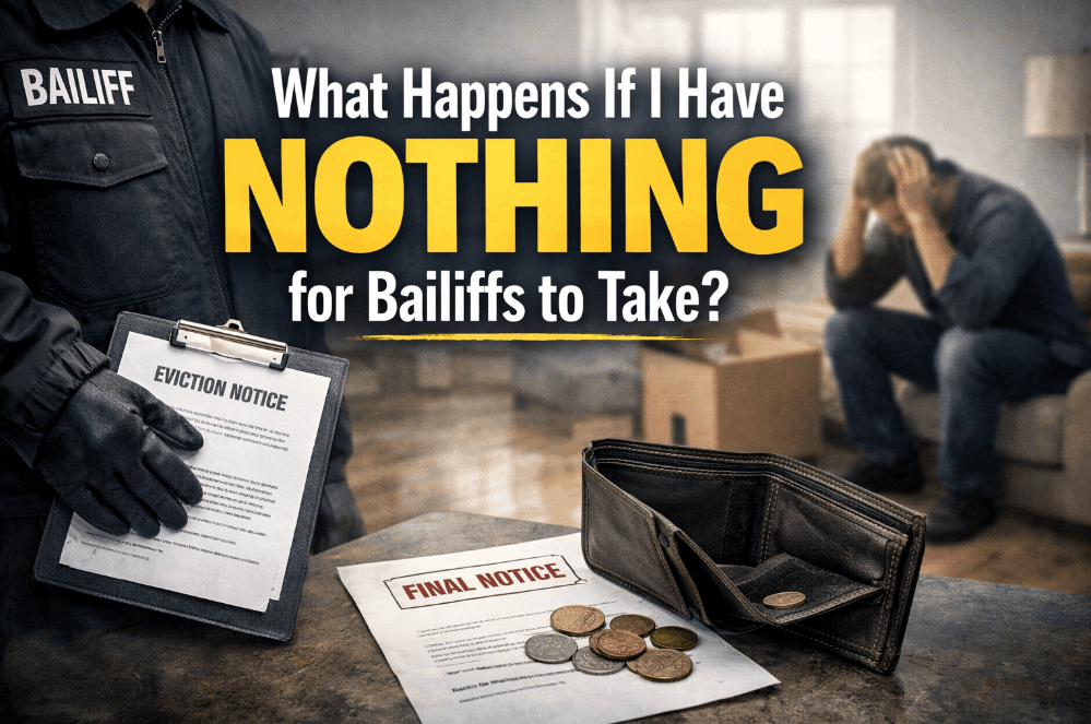 what happens if i have nothing for bailiffs to take