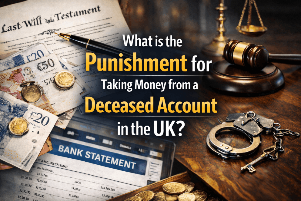what is the punishment for taking money from a deceased account UK