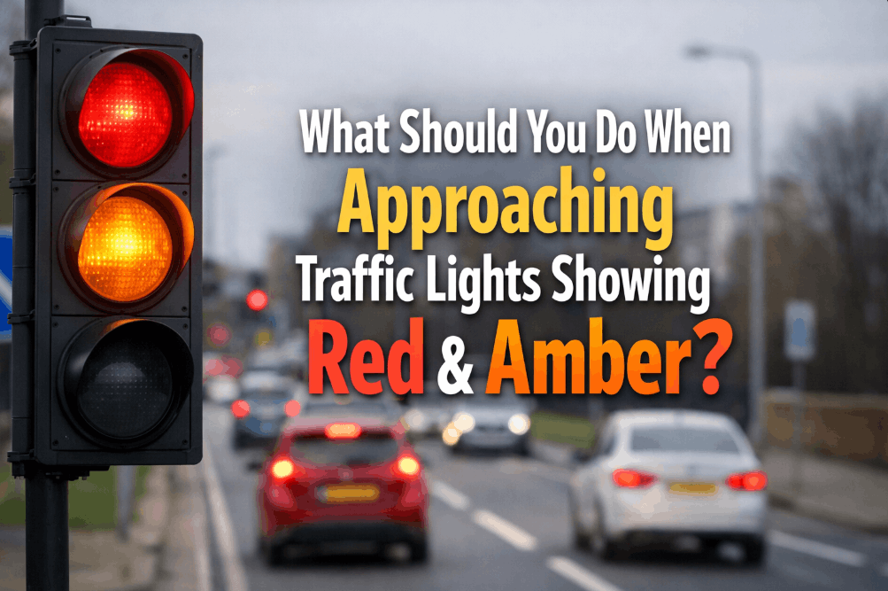 you're approaching traffic lights and the red light is showing. what signal will show next