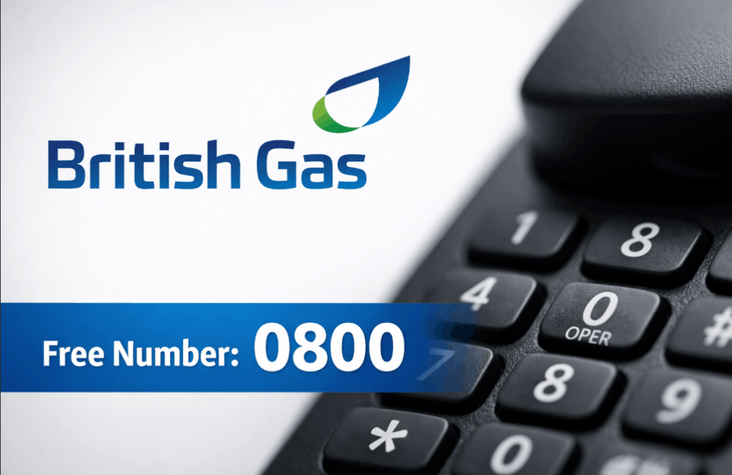 british gas free number 0800
