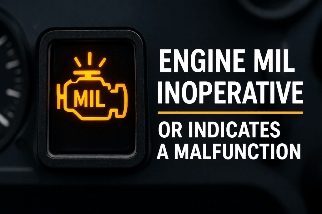 engine mil inoperative or indicates a malfunction