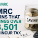 hmrc warns that savings over £3 501 may incur tax
