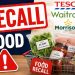 Tesco Waitrose Morrisons Recall Food